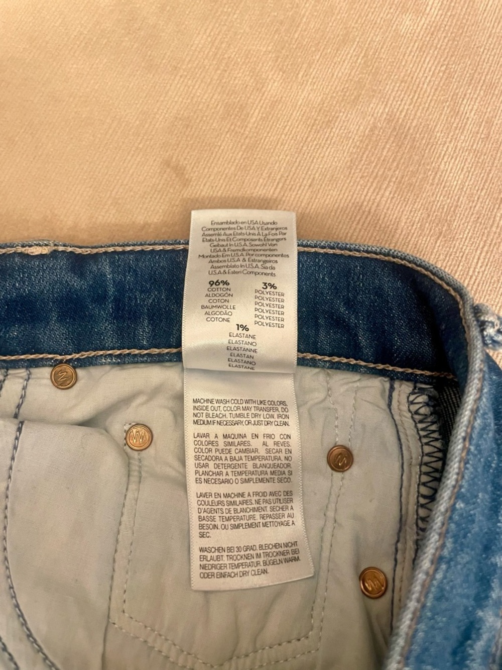 MOTHER The Weekender Fray in Gold Rush Size 27 - Picture 9 of 11